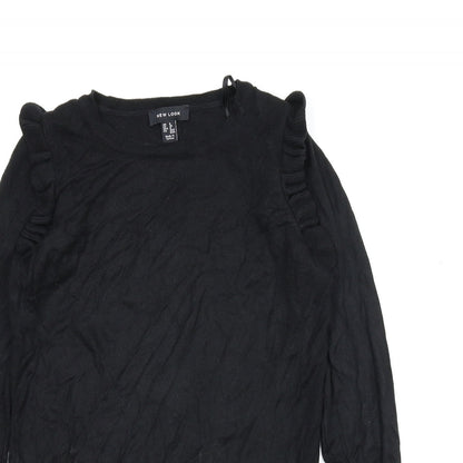 Womens UK Size 8 New Look Black Basic Blouse