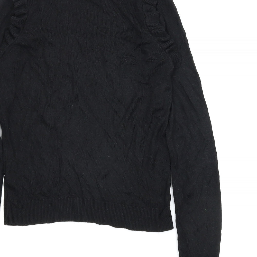 Womens UK Size 8 New Look Black Basic Blouse