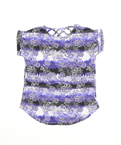Womens UK Size 10 Peacocks Blue Basic Blouse