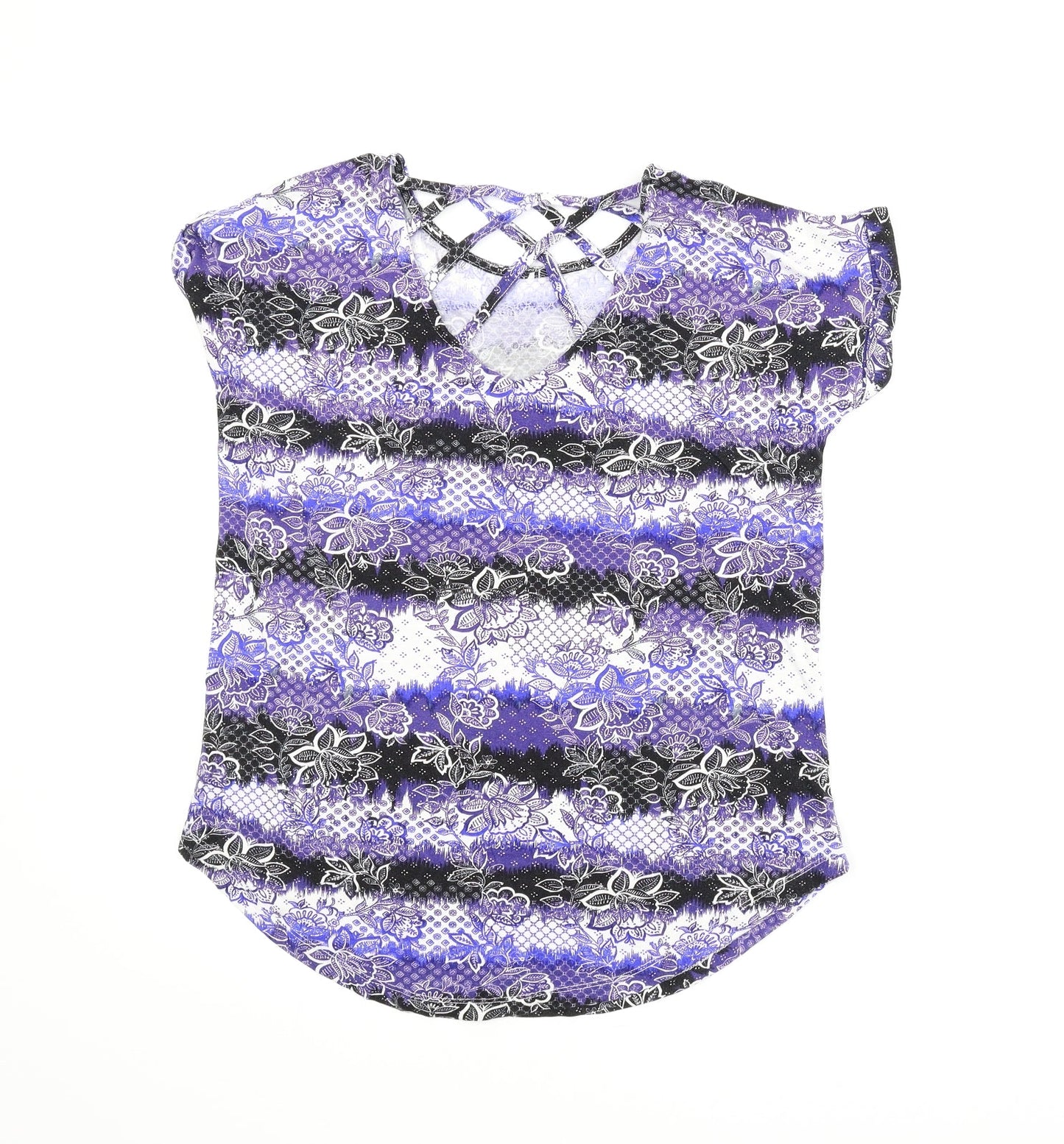 Womens UK Size 10 Peacocks Blue Basic Blouse