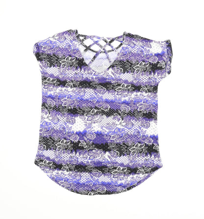 Womens UK Size 10 Peacocks Blue Basic Blouse