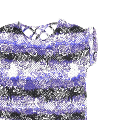 Womens UK Size 10 Peacocks Blue Basic Blouse