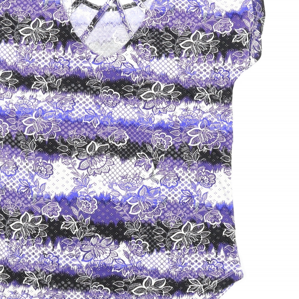 Womens UK Size 10 Peacocks Blue Basic Blouse