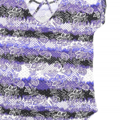 Womens UK Size 10 Peacocks Blue Basic Blouse