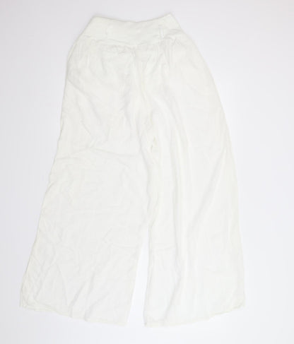 Womens UK Size S Preworn Regular Fit Bloomer White Trousers