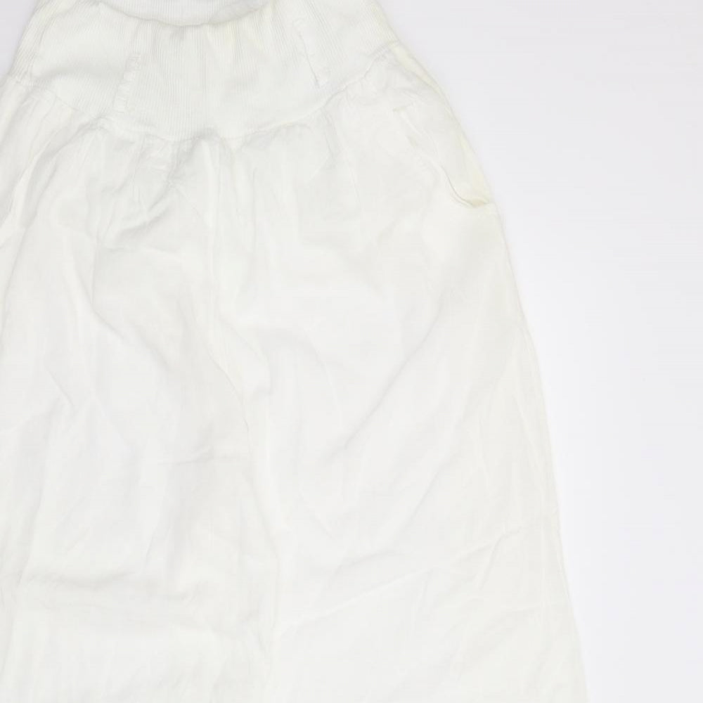Womens UK Size S Preworn Regular Fit Bloomer White Trousers