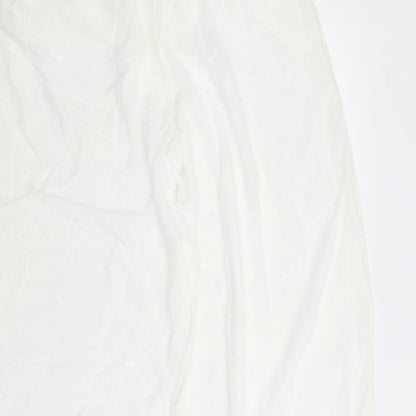 Womens UK Size S Preworn Regular Fit Bloomer White Trousers