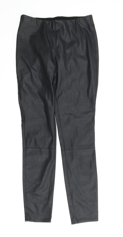 Womens UK Size 12 Preworn Regular Fit Carrot Black Trousers