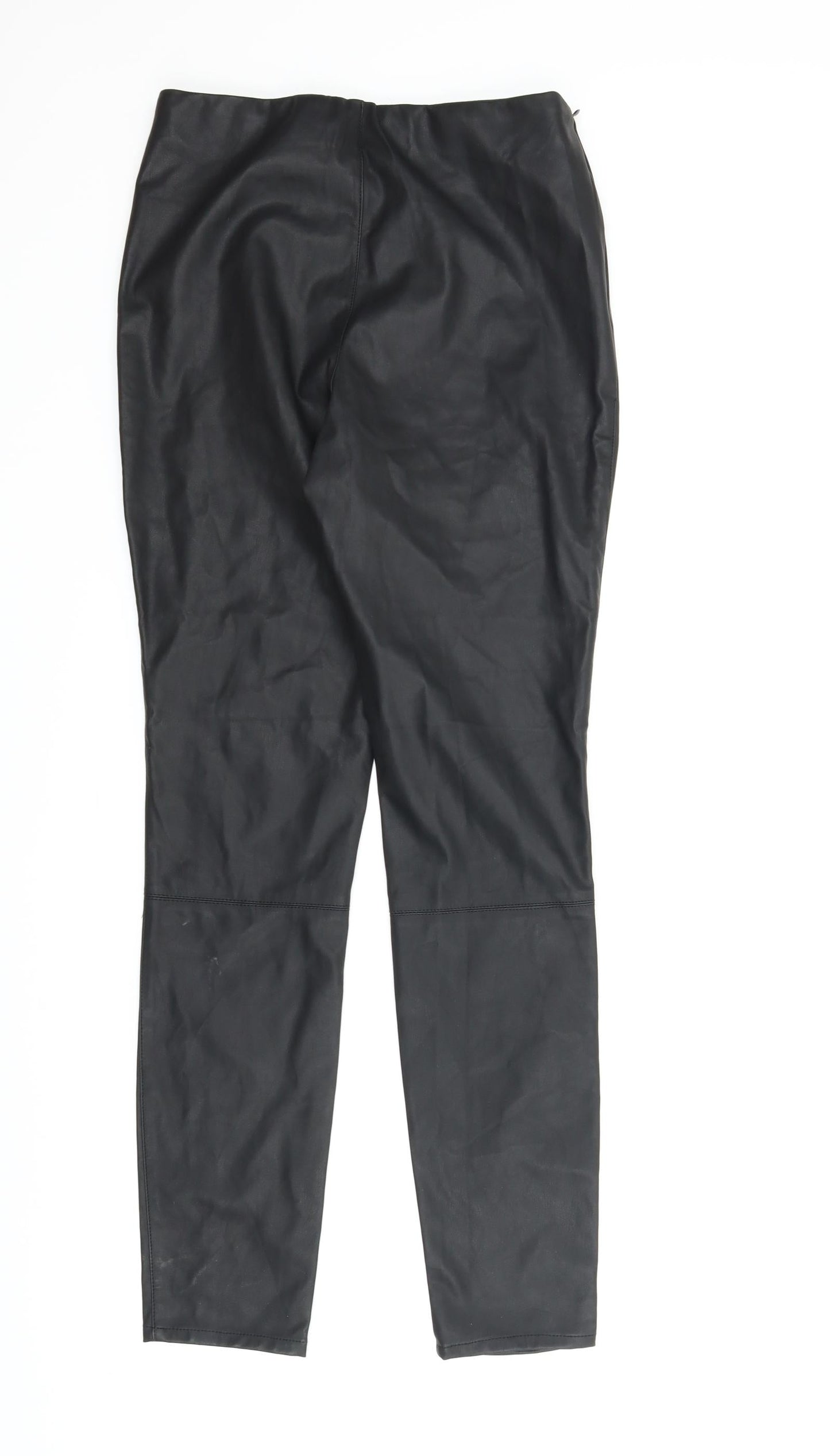 Womens UK Size 12 Preworn Regular Fit Carrot Black Trousers
