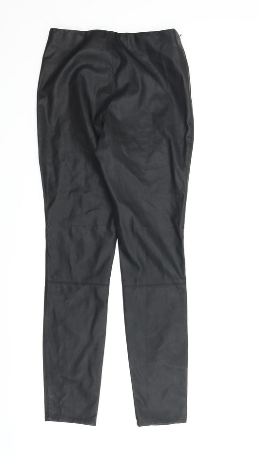 Womens UK Size 12 Preworn Regular Fit Carrot Black Trousers