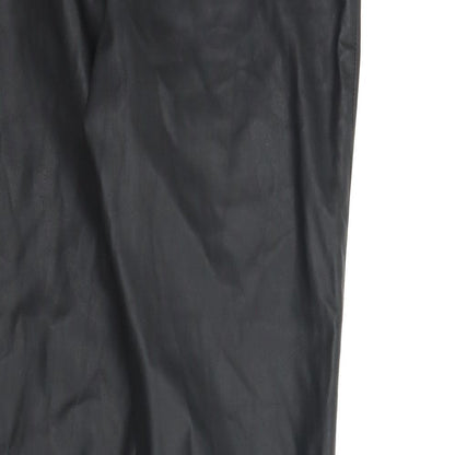 Womens UK Size 12 Preworn Regular Fit Carrot Black Trousers