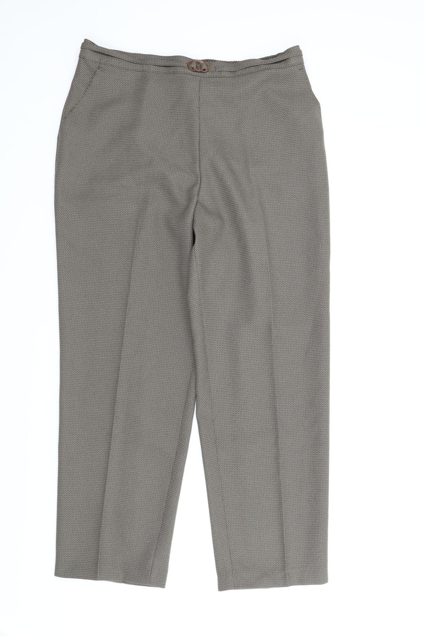 M&S Womens Brown   Capri Trousers Size 14 L25 in