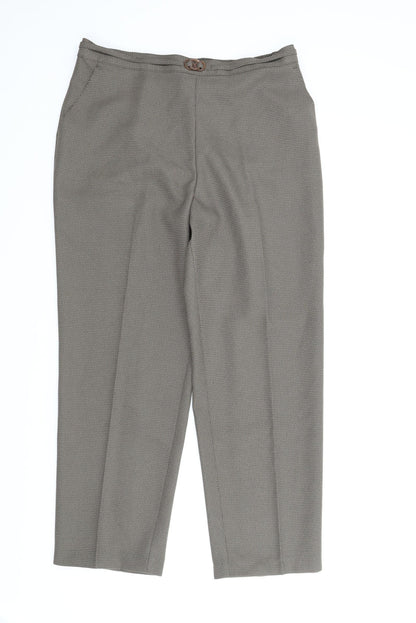 M&S Womens Brown   Capri Trousers Size 14 L25 in