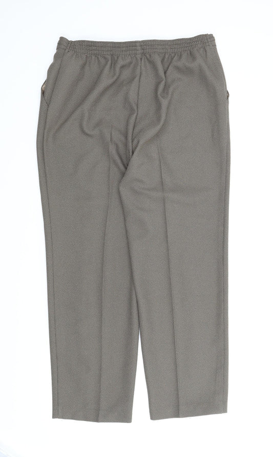 M&S Womens Brown   Capri Trousers Size 14 L25 in