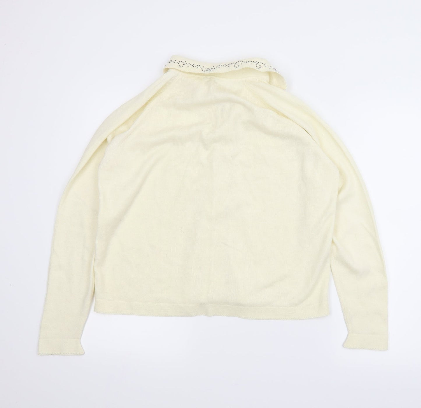 Draylon Womens Ivory   Cardigan Jumper Size M