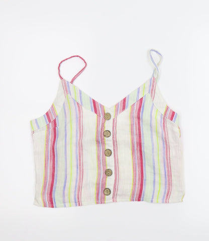 Primark Womens Multicoloured Striped  Camisole Blouse Size 10