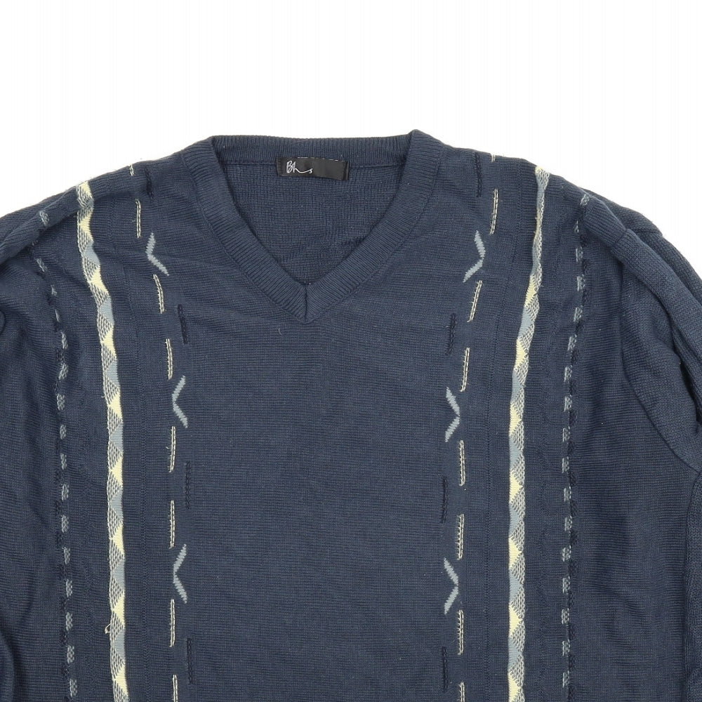 BHS Mens Blue   Pullover Jumper Size M