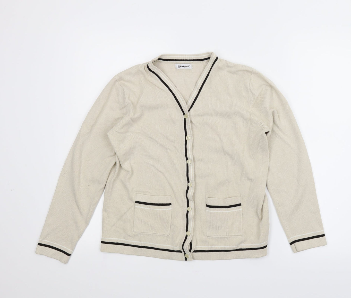 Berkertex Womens Beige   Cardigan Jumper Size 14
