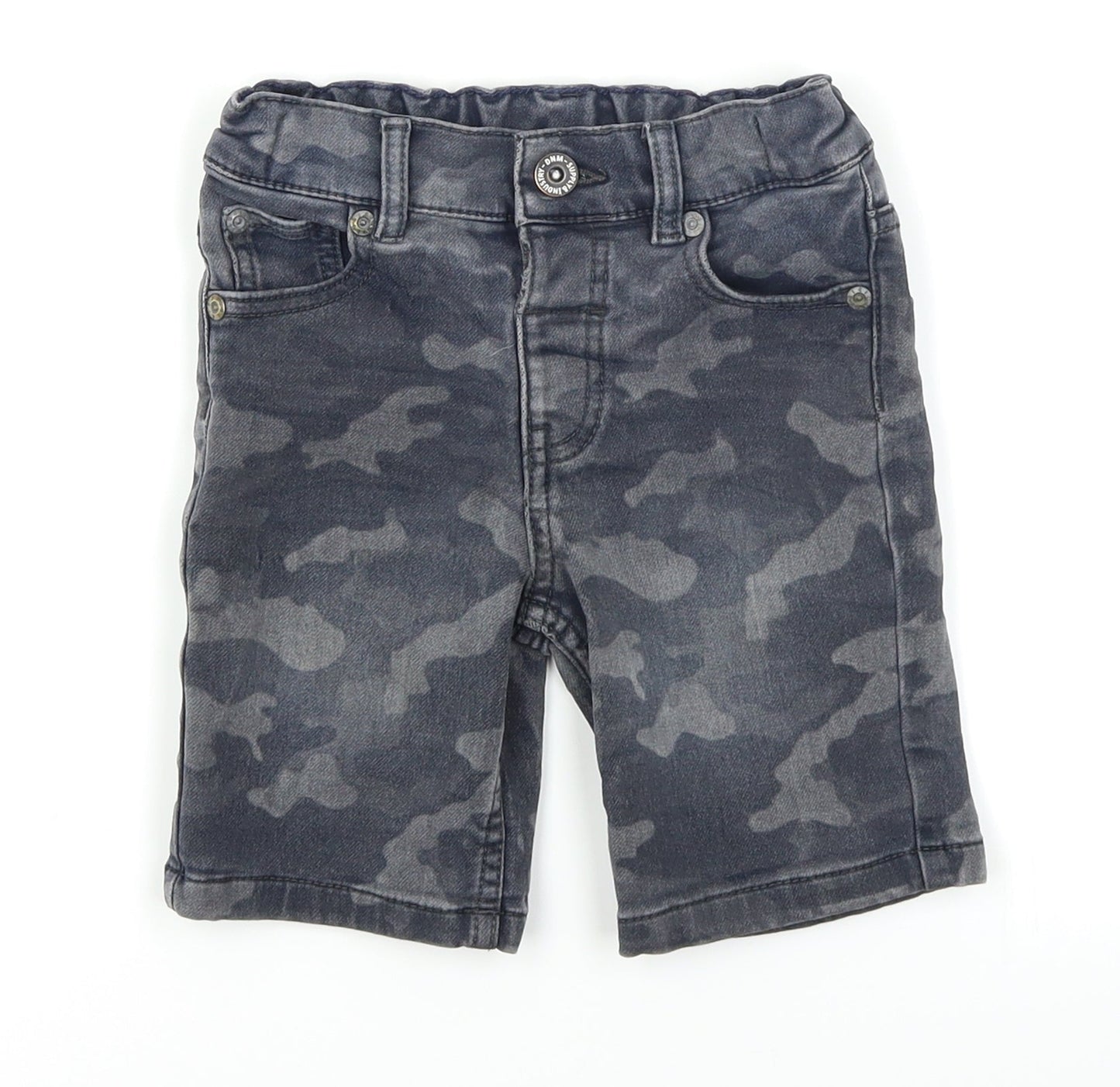 F&F Boys Grey Camouflage Denim Biker Shorts Size 2-3 Years