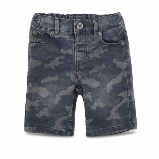 F&F Boys Grey Camouflage Denim Biker Shorts Size 2-3 Years