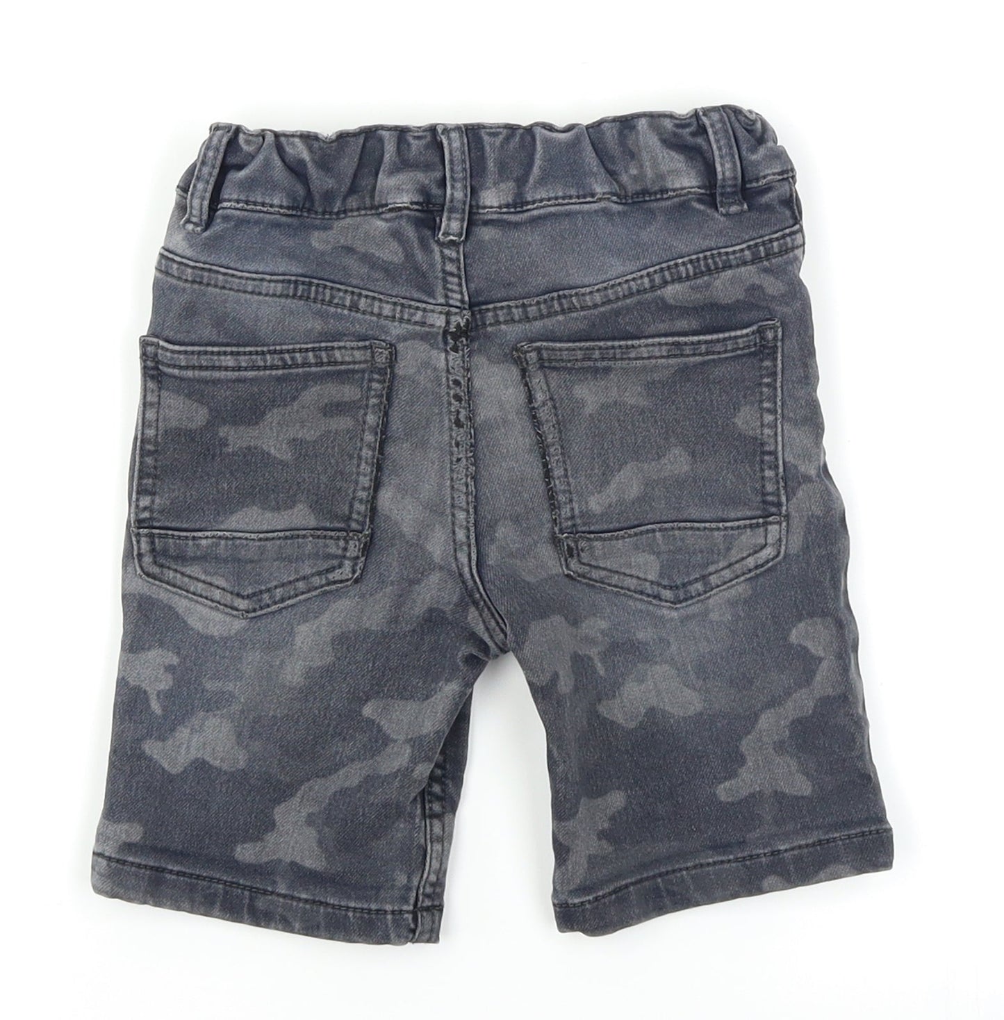 F&F Boys Grey Camouflage Denim Biker Shorts Size 2-3 Years