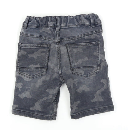 F&F Boys Grey Camouflage Denim Biker Shorts Size 2-3 Years