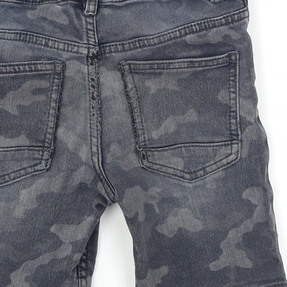 F&F Boys Grey Camouflage Denim Biker Shorts Size 2-3 Years