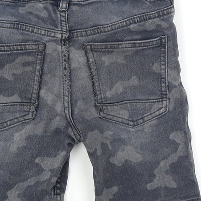F&F Boys Grey Camouflage Denim Biker Shorts Size 2-3 Years
