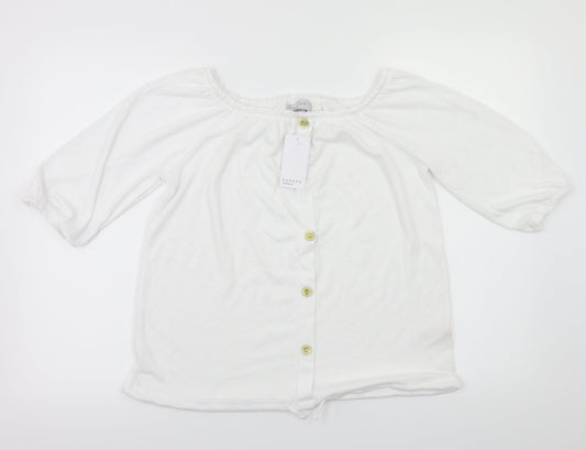 Womens UK Size 10 payapa White Basic T-Shirt