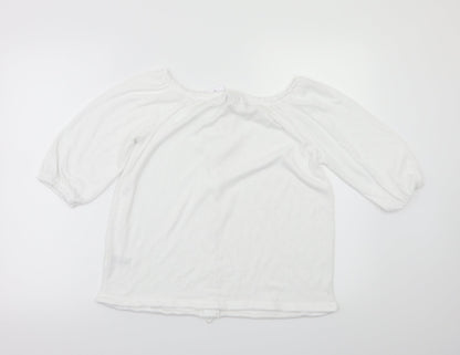 Womens UK Size 10 payapa White Basic T-Shirt
