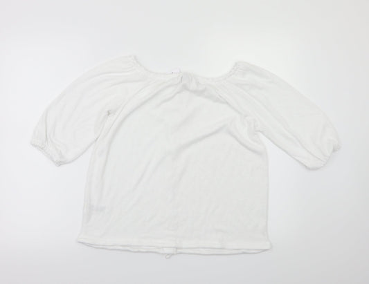 Womens UK Size 10 payapa White Basic T-Shirt