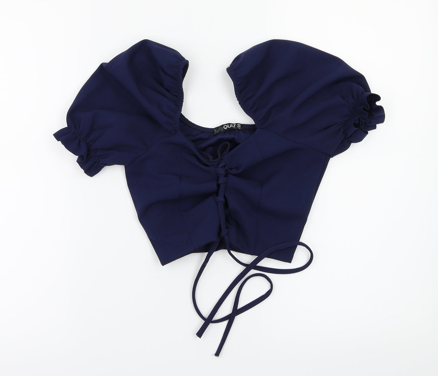 Quiz Womens Blue   Cropped T-Shirt