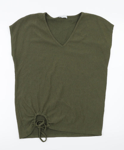 Womens UK Size 10 Papaya Green Basic Polo