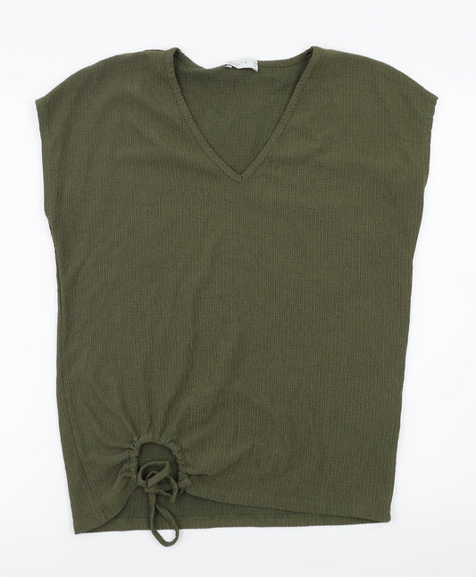 Womens UK Size 10 Papaya Green Basic Polo