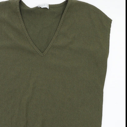 Womens UK Size 10 Papaya Green Basic Polo