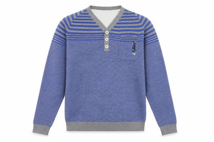 Next Mens Blue Striped  Pullover Hoodie Size L