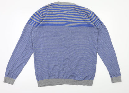 Mens UK Size L NEXT Blue Pullover Hoodie