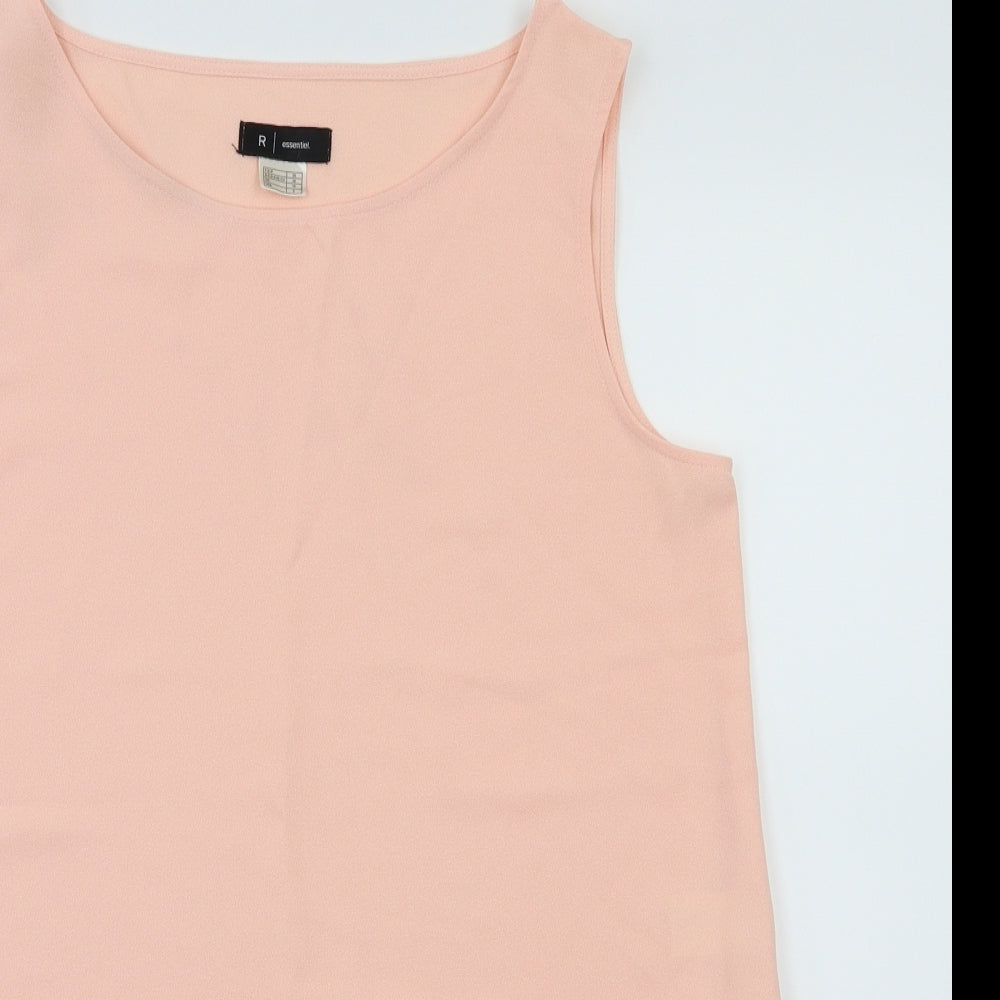 Womens UK Size 10 Essential Pink Basic T-Shirt