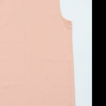 Womens UK Size 10 Essential Pink Basic T-Shirt