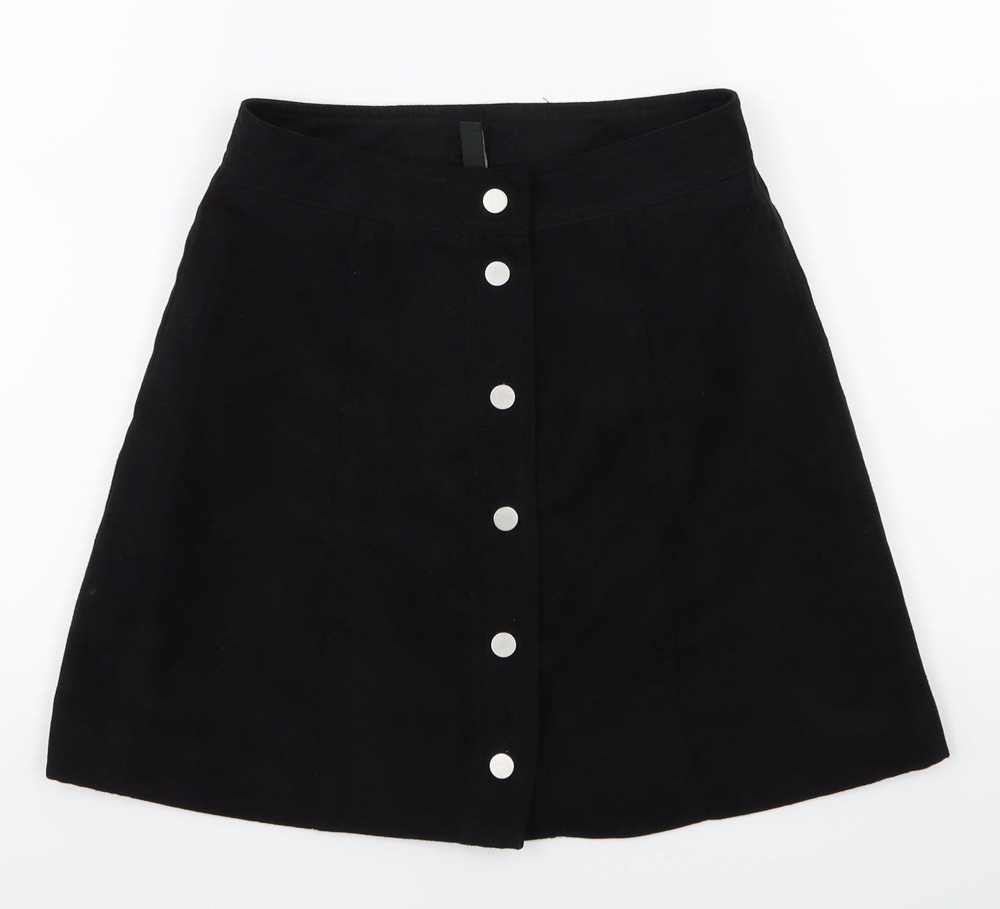 H&M Womens Black   A-Line Skirt Size 8