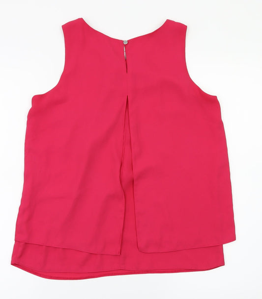 Womens UK Size 8 Wallis Pink Basic Blouse