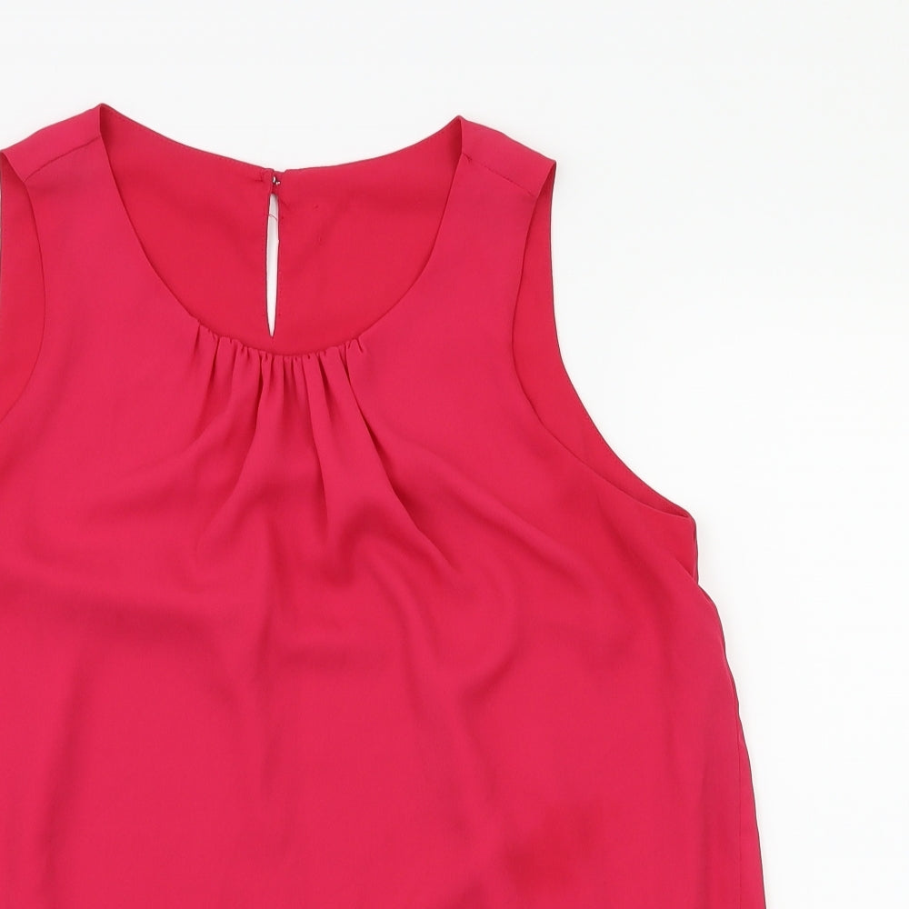 Womens UK Size 8 Wallis Pink Basic Blouse
