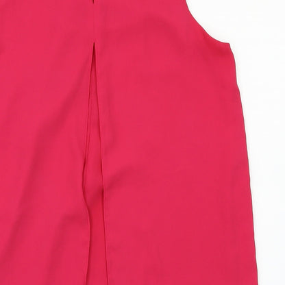 Womens UK Size 8 Wallis Pink Basic Blouse