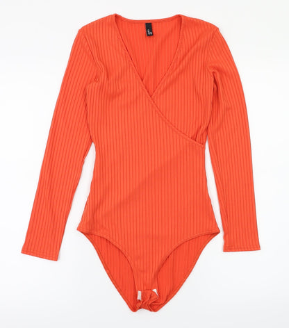 Nobody's Child Womens Orange   Bodysuit One-Piece Size 8