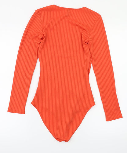 Nobody's Child Womens Orange   Bodysuit One-Piece Size 8