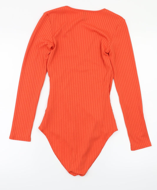 Nobody's Child Womens Orange   Bodysuit One-Piece Size 8