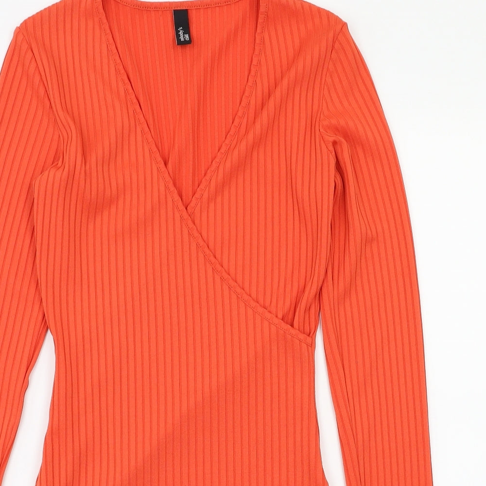 Nobody's Child Womens Orange   Bodysuit One-Piece Size 8