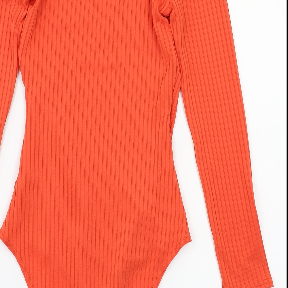 Nobody's Child Womens Orange   Bodysuit One-Piece Size 8