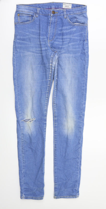 Skye Womens Blue   Skinny Jeans Size L L31 in