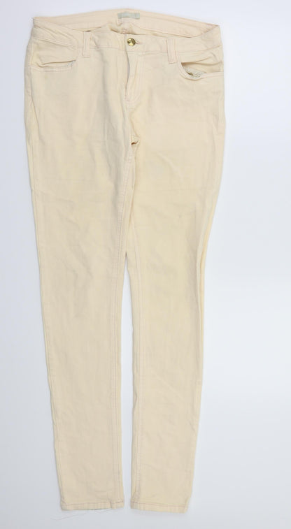 b.young Womens Ivory   Skinny Jeans Size 30 L32 in